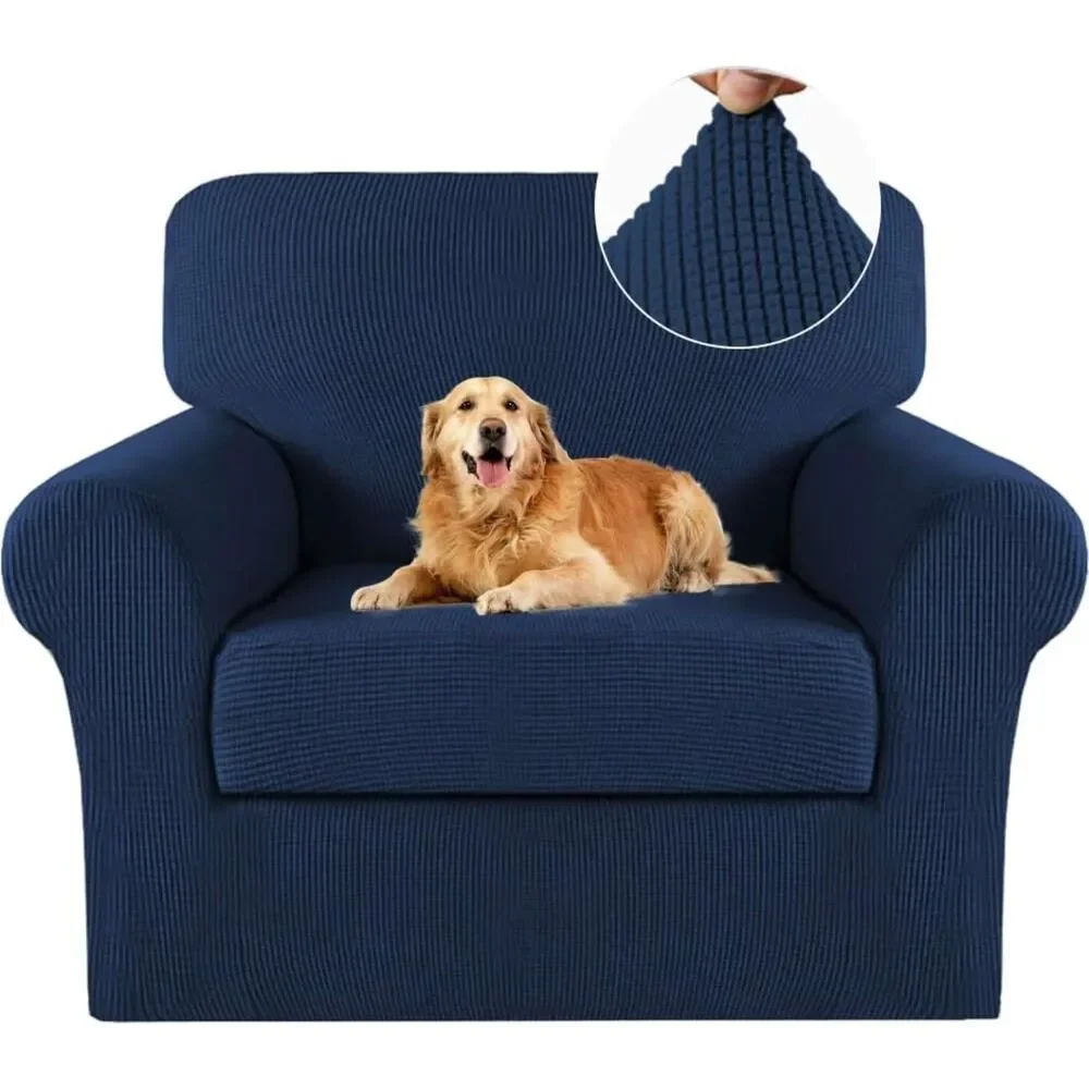 Turquoize 2-Piece Armchair Slipcover (Navy)